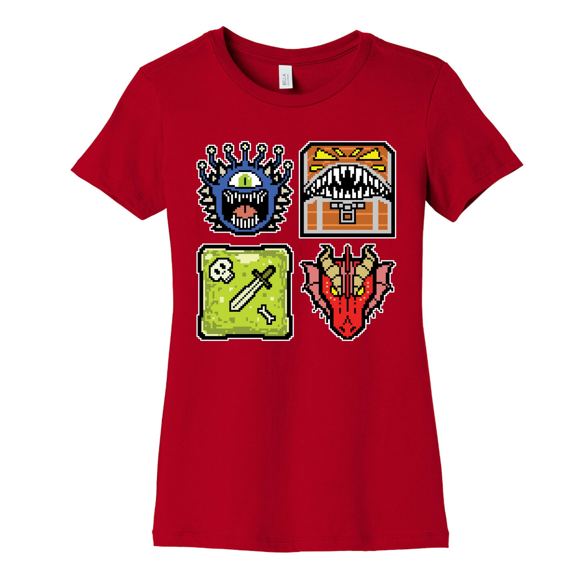 Pixel DnD Monsters Women's Cotton Tee